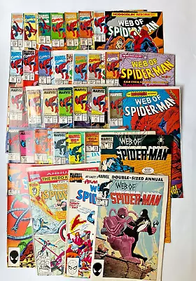 Buy 32 Web Of Spider-Man Marvel 1980/90's Comics & Annuals Huge Bundle Job Lot • 70£
