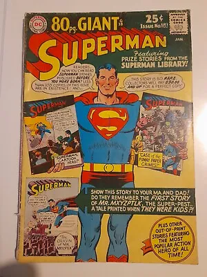 Buy Superman #182 Jan 1966 Good+ 2.5 Reprints 1st Appearance Of Mr. Mxyzptlk • 9.99£