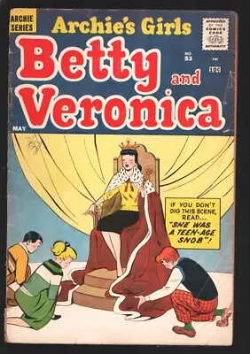 Buy Archie's Girls Betty & Veronica #53 1960-She Was A Teen-age Snob-Jack Kelly-M... • 47.26£
