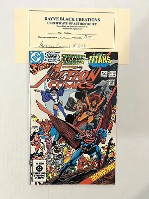 Buy SIGNED Action Comics #546 Superman Justice League & The New Teen Titans (1983 DC • 8.76£