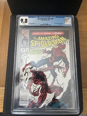 Buy Amazing Spider-Man #361 CGC 9.8 White 1992 1st Carnage NEWSSTAND Perfect Case • 499.99£
