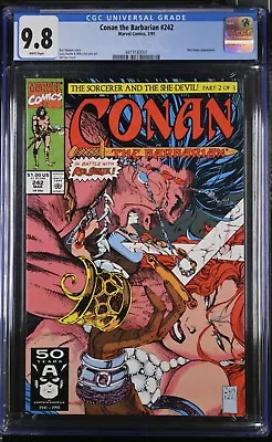 Buy Conan The Barbarian #242  (1991) - Red Sonya - Jim Lee - CGC 9.8 - White Pages • 158.11£