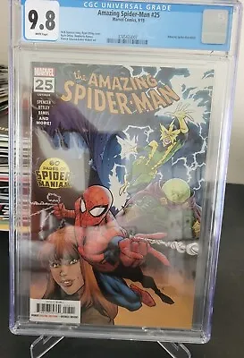 Buy  Amazing Spider-man #25 Cgc 9.8 Graded White Pages 2019 Marvel Ryan Ottley Cover • 44.77£