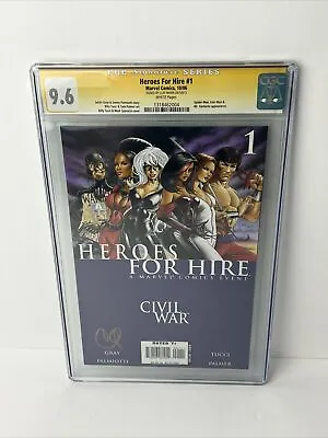 Buy Heroes For Hire Civil War #1 CGC 9.6 Signed By Clay Mann 2006 • 71.08£