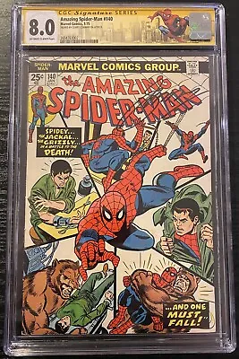 Buy Amazing Spider-Man #140 SS CGC 8.0 Signed Gerry Conway 1st App Gloria Grant ASM • 159.90£