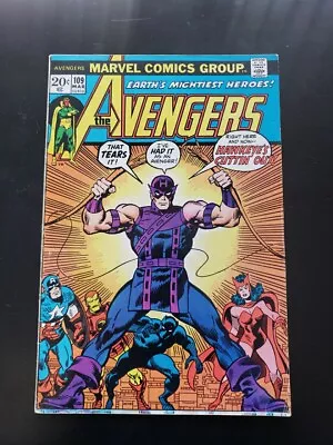 Buy Avengers #109  Hawkeye Quits The Avengers ! Cover Vg+ 1973 • 15.80£