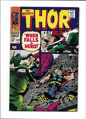Buy Thor #149 [1968 Vf/nm]  When Falls A Hero!    Jack Kirby • 160.11£