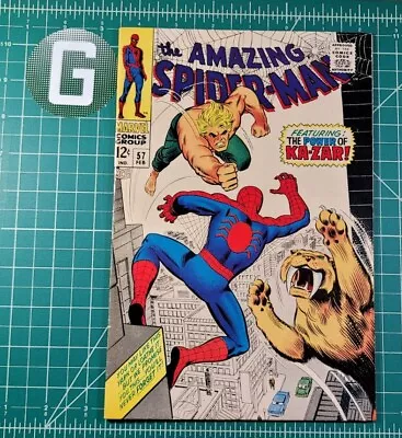Buy Amazing Spider-Man #57 (1968) Silver Age Romita Lee Marvel Comics Kazar App VF+ • 235.86£