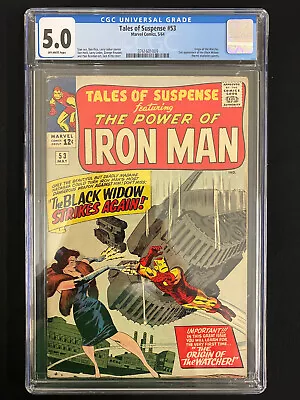 Buy Tales Of Suspense #53 CGC 5.0 (Marvel 1964) 2nd Black Widow! Iron Man! • 190.63£