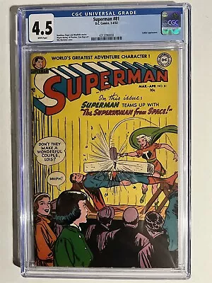 Buy Superman #81 Dc Comics Golden Age 1953 Cgc 4.5 Graded Luthor App • 300.42£