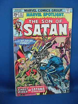 Buy Marvel Spotlight 22 Vg+ Son Of Satan Satana Ghost Rider 1975 • 15.81£