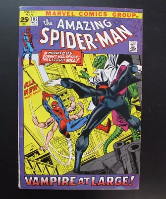 Buy Marvel Comic Group The Amazing Spider-Man #102 Morbius Lizard Color Illus. 1971 • 38.92£