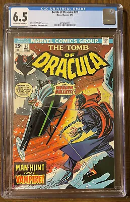 Buy Marvel Comics TOMB OF DRACULA #20 CGC 6.5 OW-W WEREWOLF BY NIGHT APPEARANCE • 63.09£