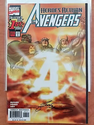 Buy Avengers #1 (1998) Dynamic Forces Cover, Signed By George Perez COA • 30£
