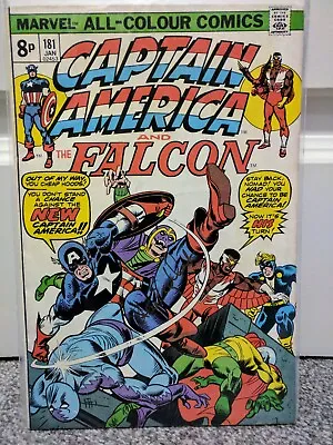 Buy Marvel Signed Steve Englehart Captain America & The Falcon #181 Comic (1975) COA • 19£