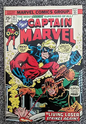Buy Captain Marvel 35. 1974. Featuring Living Lazer, Ant Man & The Wasp • 2.49£