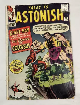 Buy Tales To Astonish 58 Lower Grade 1st Appearance Colossus Jack Kirby Art 1964 • 12.06£