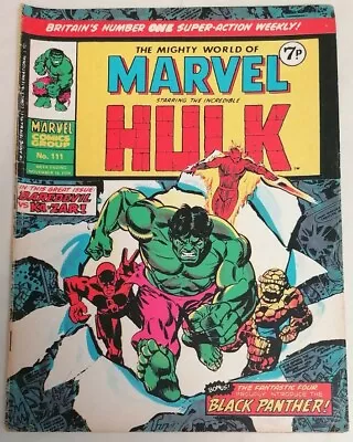 Buy COMIC - The Mighty World Of Marvel Starring Incredible Hulk UK #111 Nov 16 1974 • 2.50£