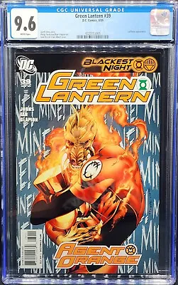Buy Green Lantern #39 Vol. 4, 2009 CGC 9.6 NM+ Larfleeze AGENT ORANGE Blackest Night • 95.31£
