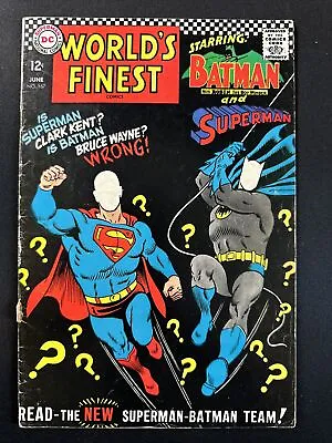 Buy Worlds Finest #167 Batman Superman DC Comics 1st Print Silver Age 1967 G/VG *A2 • 7.91£
