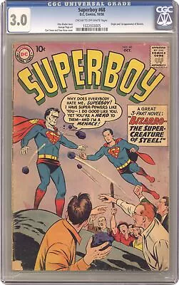 Buy Superboy #68 CGC 3.0 1958 1022933005 1st App. Bizarro • 416.32£