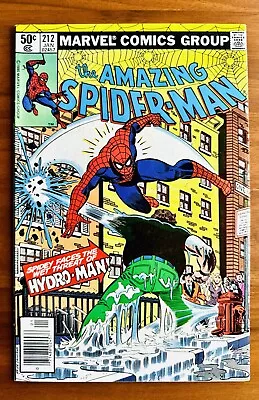 Buy Amazing Spider-Man #212 - 1st App Of Hydro-Man  Newsstand Fine/Fine+ • 11.87£
