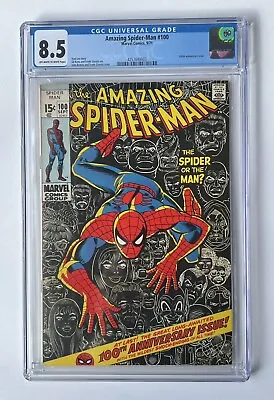 Buy Amazing Spider-man 100 - CGC 8.5 , Key 100th Edition Of The Classic Series • 458£
