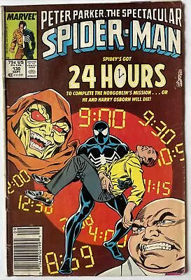 Buy Spectacular Spider-Man #130 • Mark Jewelers Variant! Black Suit! (Marvel 1987) • 3.15£