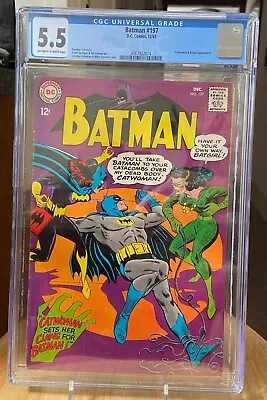 Buy BATMAN #197 CGC 5.5 OW/W Catwoman Batgirl Infantino • 107.93£