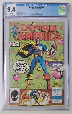Buy Captain America #307 CGC 9.4 1985 1st App Madcap ! Deadpool Villain • 82.83£
