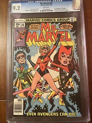 Buy Ms. Marvel #18 6/78 Cgc 9.2 White Pages! First Mystique Excellent Key High Grade • 201.57£