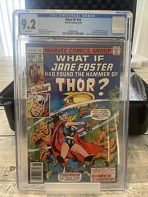 Buy What If? # 10 Cgc 9.2 1978 Marvel 1st Jane Foster As Thor! Newstand • 118.59£