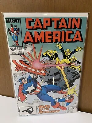 Buy Captain America 343 🔥1988 The Resistance App🔥Black Knight🔥Copper Age🔥VF+ • 5.60£