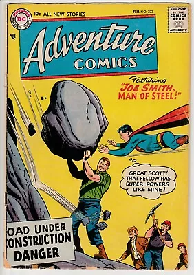 Buy Adventure Comics #233 • 1957 • Vintage DC 10¢ • Superman Batman Robin Joker • 7.50£