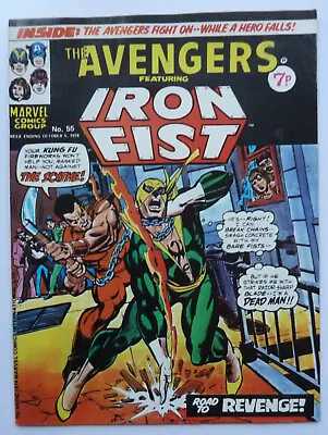 Buy The Avengers #55 - Iron Fist Marvel Comics Group UK 5 October 1974 F/VF 7.0 • 7.25£
