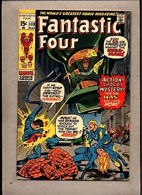 Buy Fantastic Four #108_march 1971_very Fine_ The Nega-man _bronze Age Marvel! • 5.50£