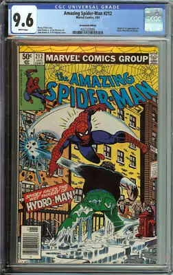 Buy Amazing Spider-man #212 Cgc 9.6 White Pages / Origin/1st Appearance Of Hyrdo-man • 102.69£