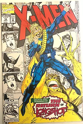Buy X-men  # 10. 1st Series. July 1992. Jim Lee-cover. Longshot Returns. Vfn 8.0 • 6.99£