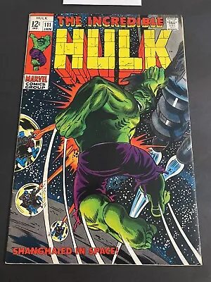 Buy Incredible Hulk 111, Key: 1st Galaxy Master, Ka-Zar. VF Silver Age Marvel 1968 • 47.42£