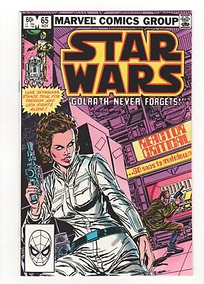 Buy Star Wars #65 Marvel Comics 1982 VF • 11.86£