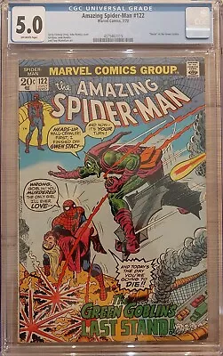Buy 1973 Marvel Comic Amazing Spider-Man #122 CGC 5.0 GWEN STACY DEATH GREEN GOBLIN • 153.88£