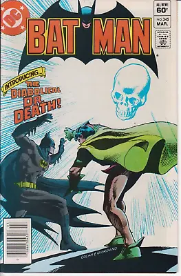 Buy Batman #345, DC Comics 1982 VF+ 8.5 Gene Colan Art.  1st New Dr Death. Catwoman • 15.99£