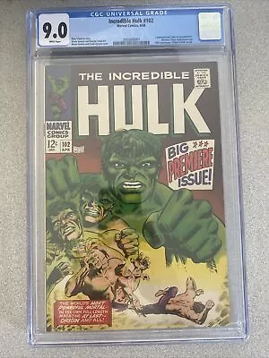 Buy Hulk #102 CGC 9.0 Marvel 1968 1st Issue! Avengers! Key Silver Age WHITE • 515.81£