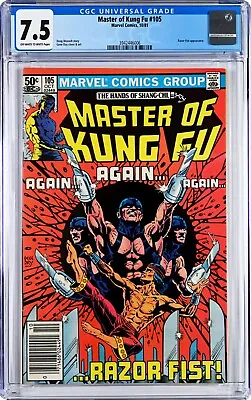 Buy Master Of Kung Fu #105 CGC 7.5 (Oct 1981, Marvel) Moench, Shang-Chi, Razor-Fist • 32.46£