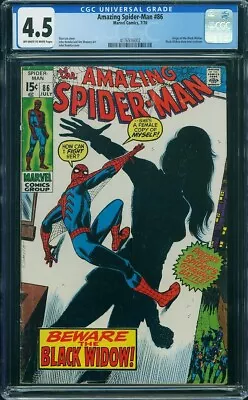 Buy Amazing Spider-man  # 86  Black Widow!  Cgc  4.5     4176516002 • 52.96£