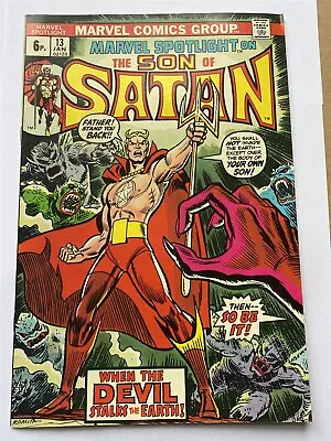 Buy MARVEL SPOTLIGHT #13 Son Of Satan UK Price Marvel Comics 1973 VF • 16.95£