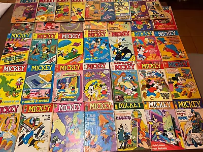 Buy Big Lote Brazilian Comics Mickey Ed. Abril 40 Copies 1966 To 1978 • 300£