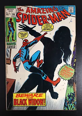 Buy Amazing Spider-Man #86 Marvel 1970 New Black Widow Costume • 85£