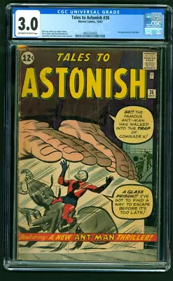 Buy Tales To Astonish #36 CGC 3.0 GD/VG Marvel Comics October 1962 ANT-MAN KEY • 220.16£