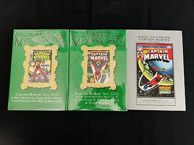 Buy Marvel Masterworks CAPTAIN MARVEL 3 Volume Hardcover Lot 1ST PRINTINGS #10-46 • 158.99£
